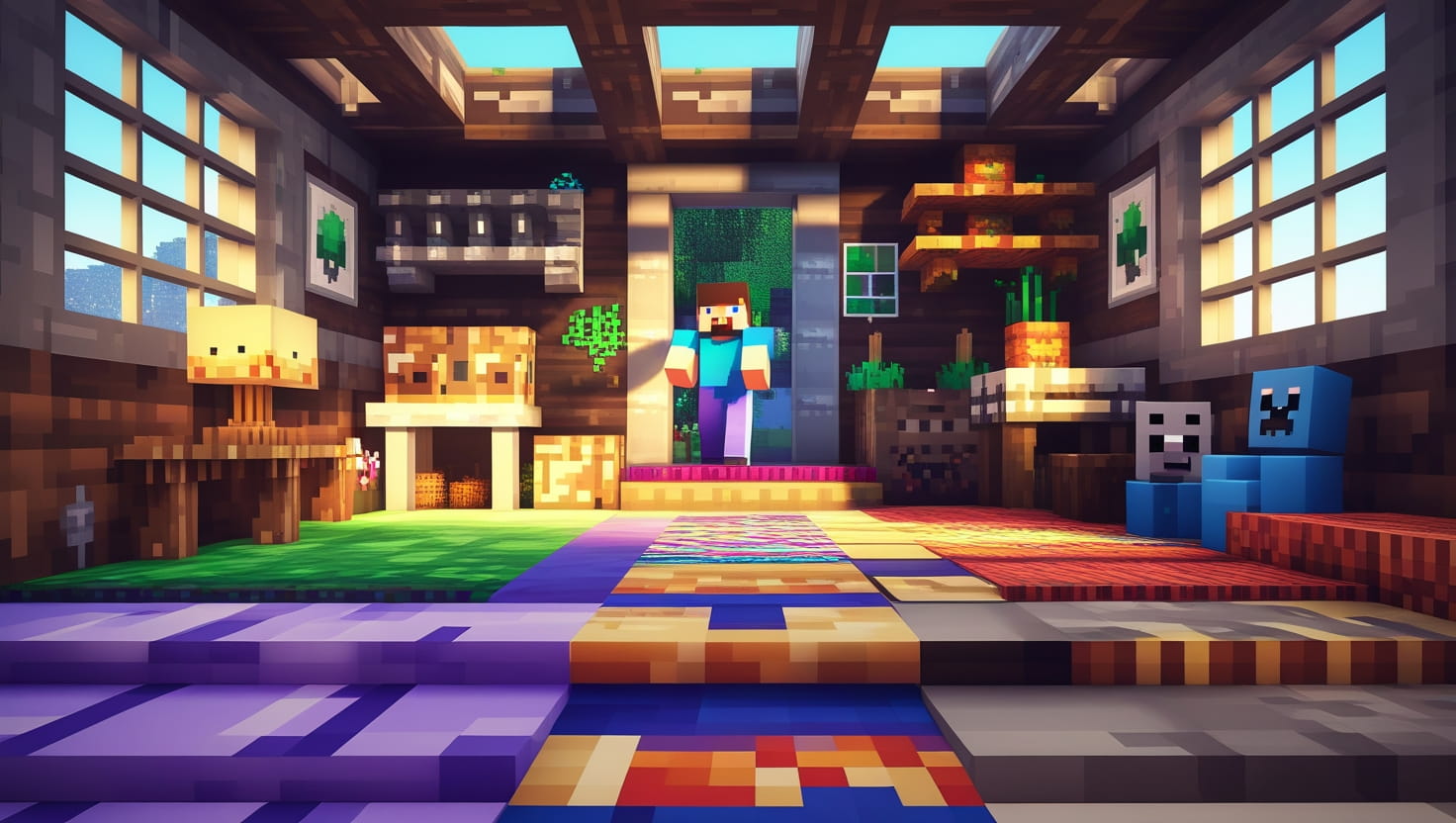 Stair and Slab Carpets Addon (1.21, 1.20) – MCPE/Bedrock Mod